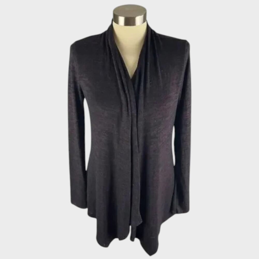 Apt. 9 Womens XS Charcoal Gray Open Front Cardigan Sweater